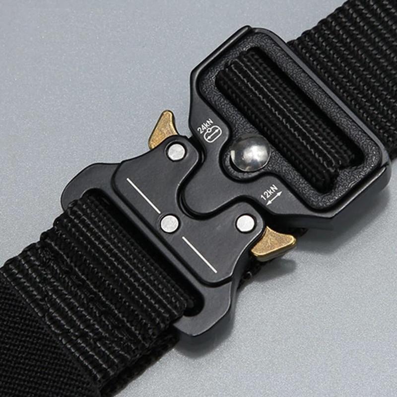 Outdoor Belt Metal Alloy Buckle High Quality Canvas Hunting Tactical ...